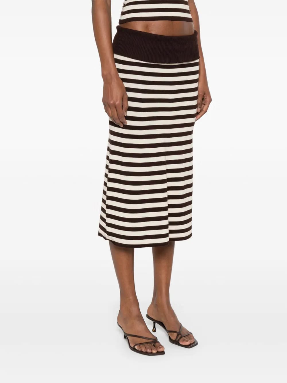 striped midi skirt