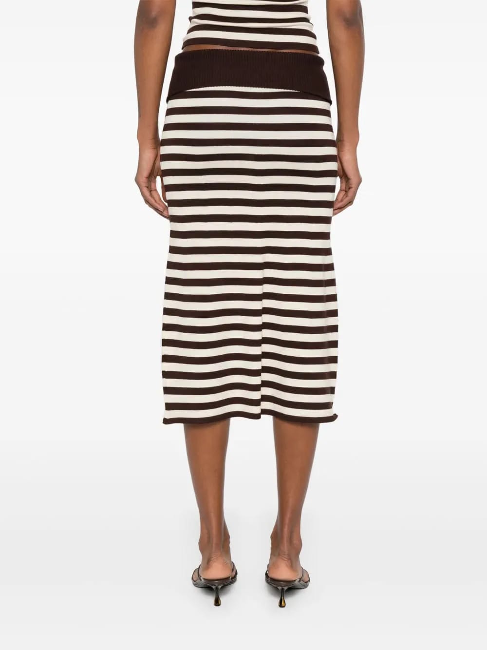 striped midi skirt