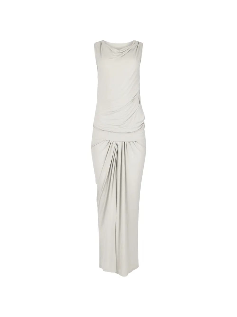 cowl draped midi dress
