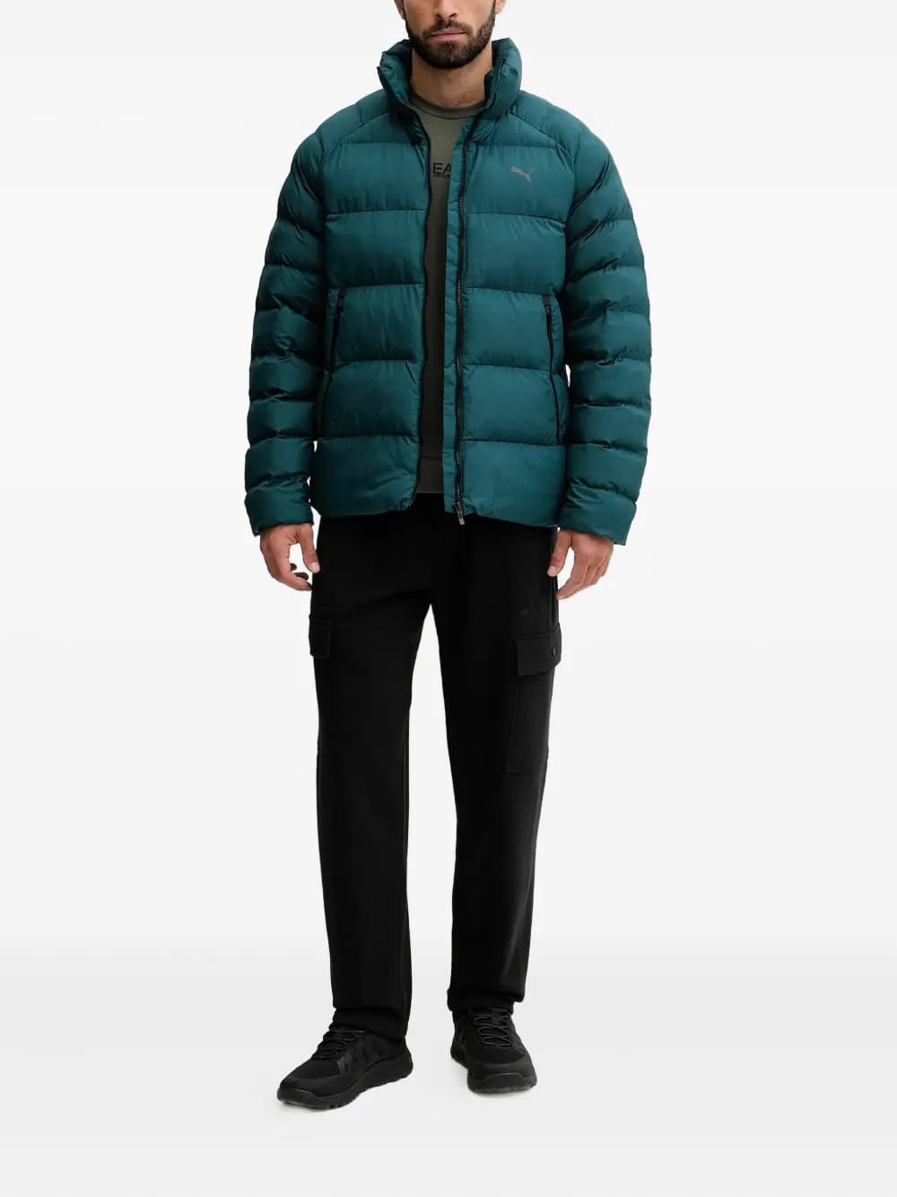Mono zip puffer jacket