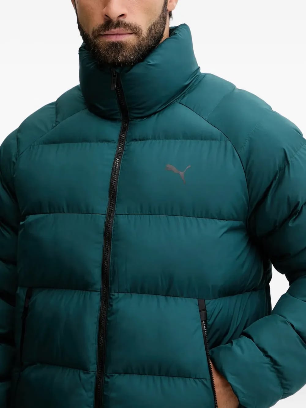 Mono zip puffer jacket
