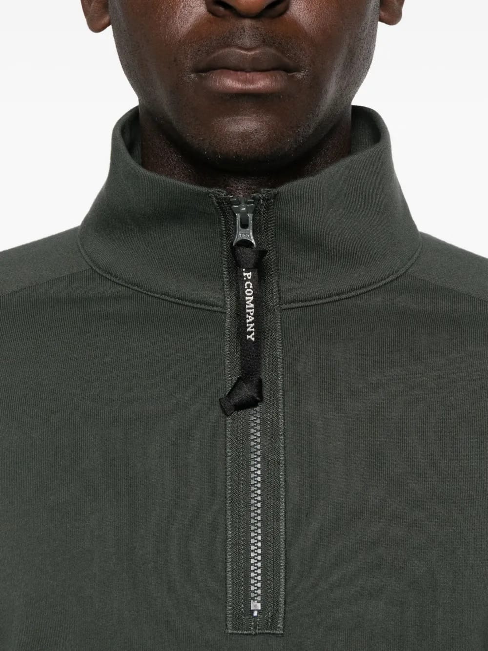 high half-zip neck sweatshirt