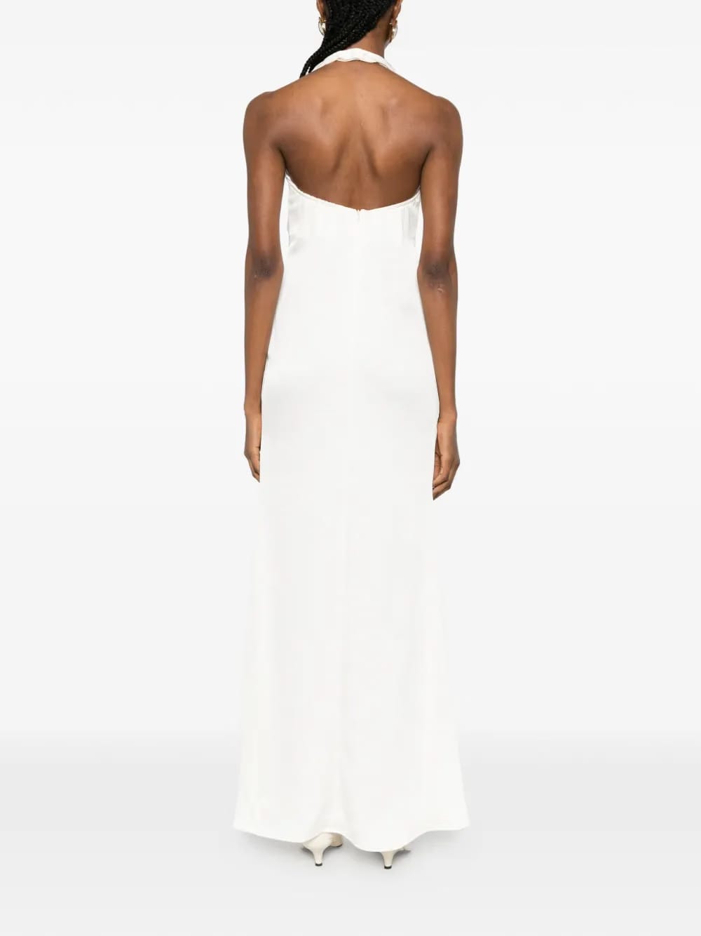 twisted halterneck maxi dress