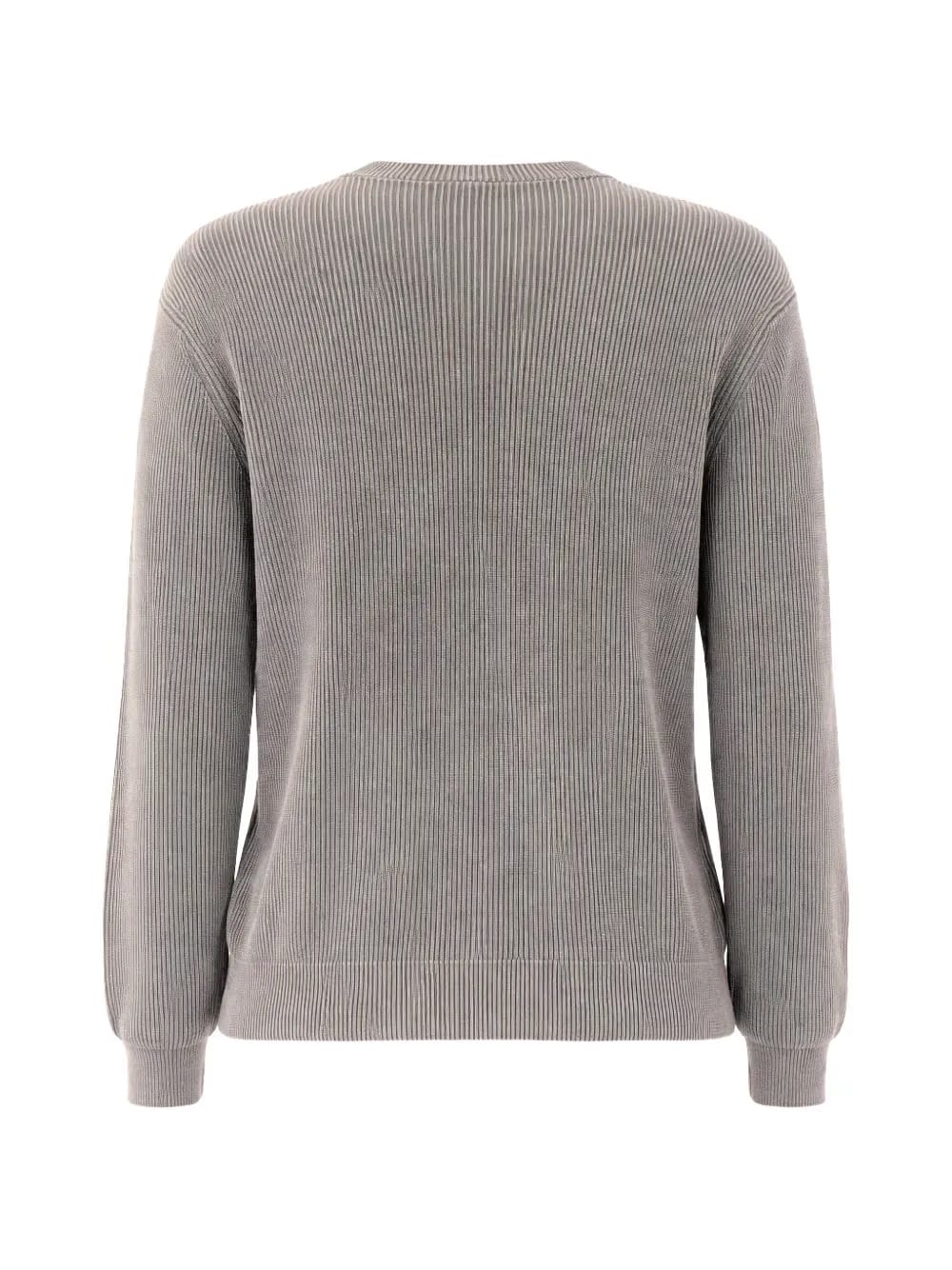 logo-embroidered ribbed sweater