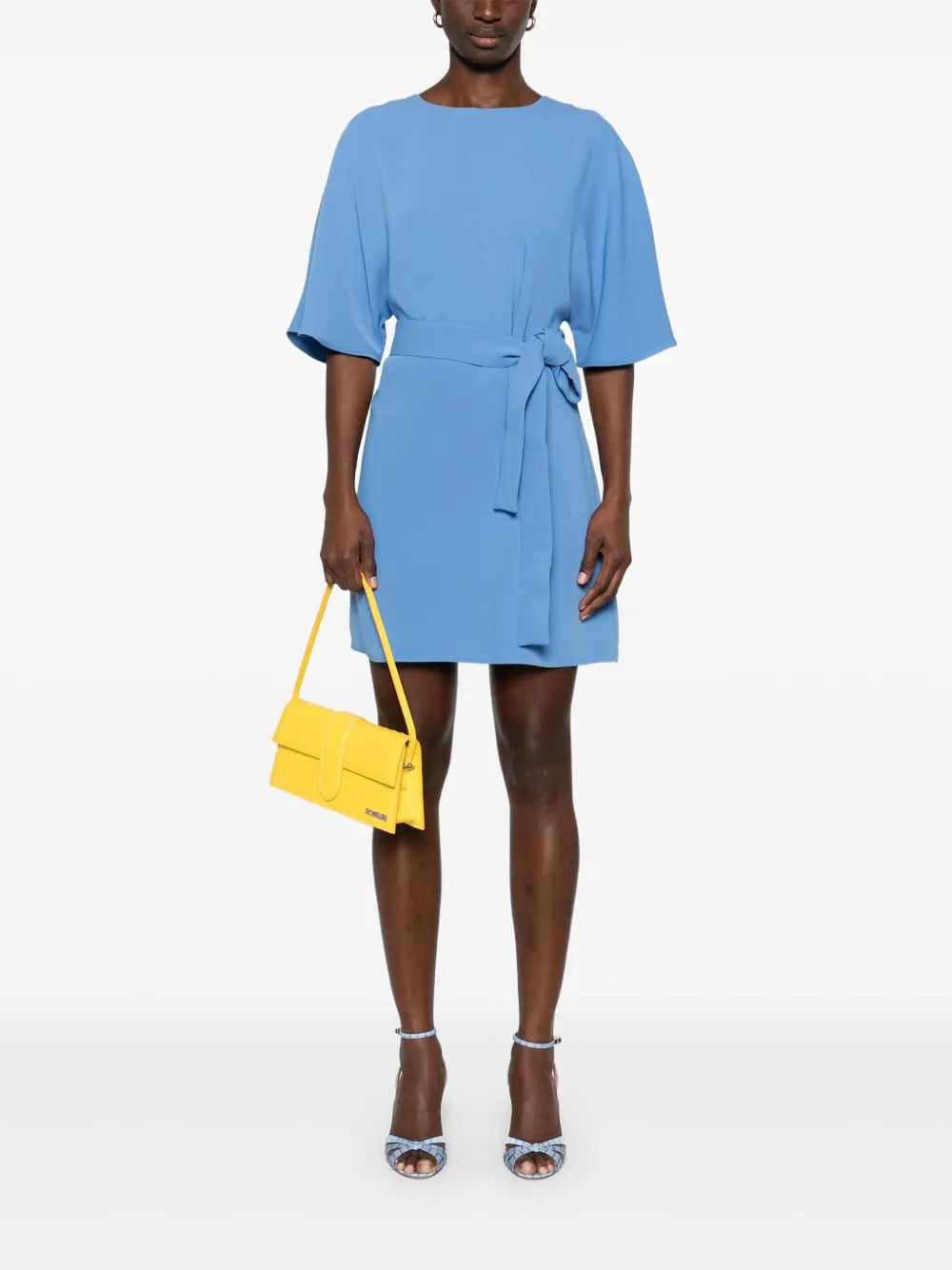 belted mini dress