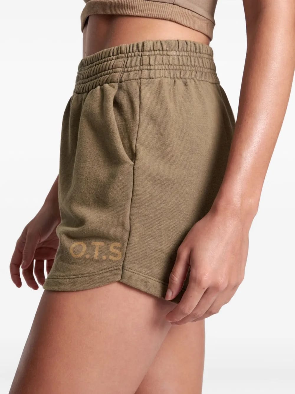 elasticated logo shorts