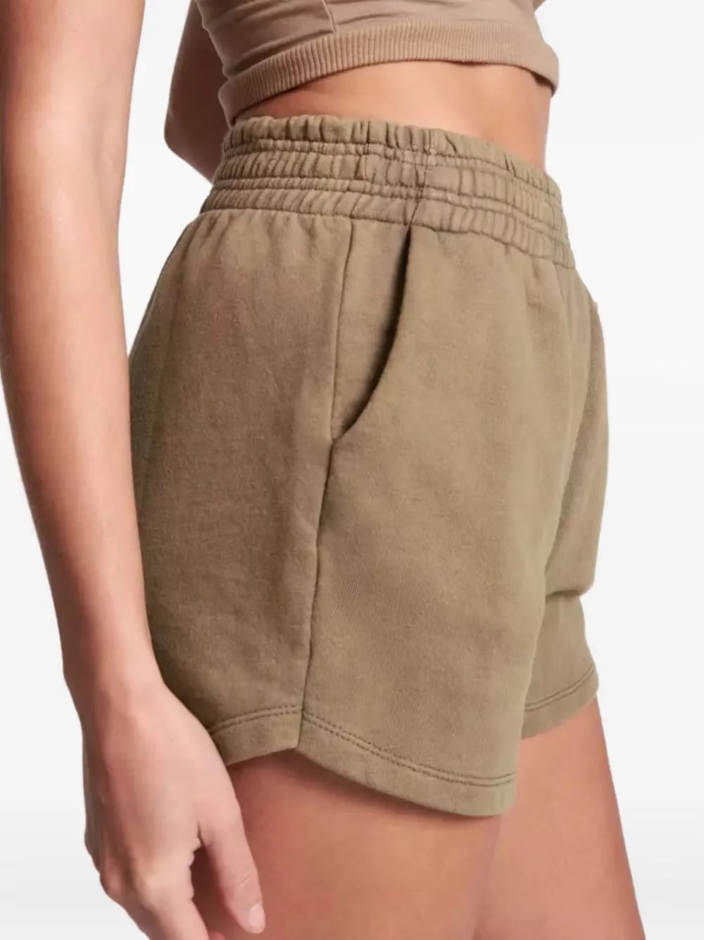 elasticated logo shorts