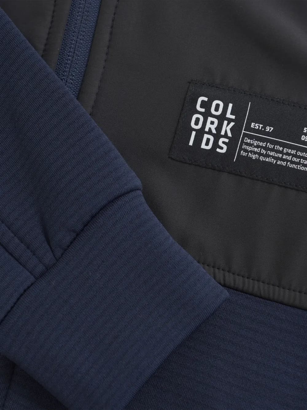 hooded panelled jacket