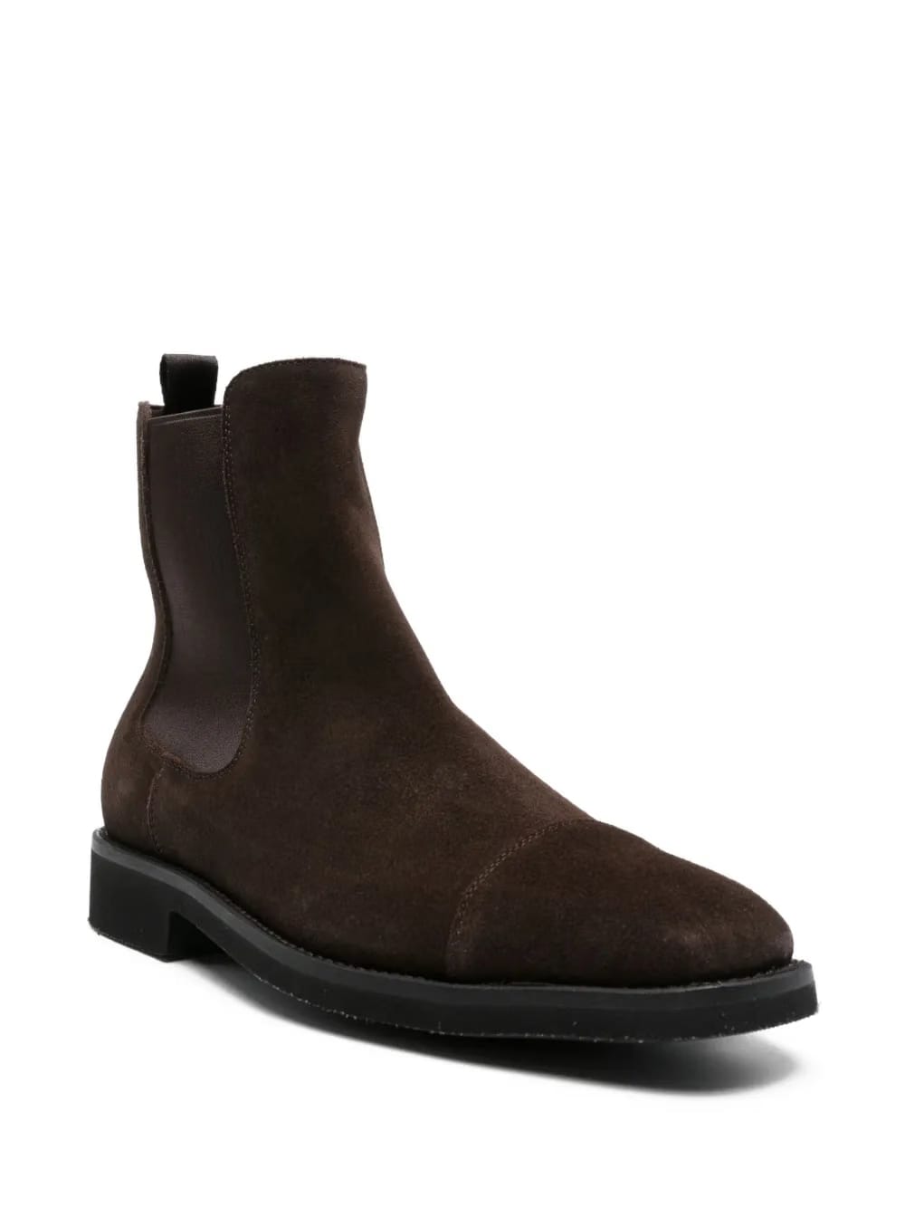 elastic-panel suede boots