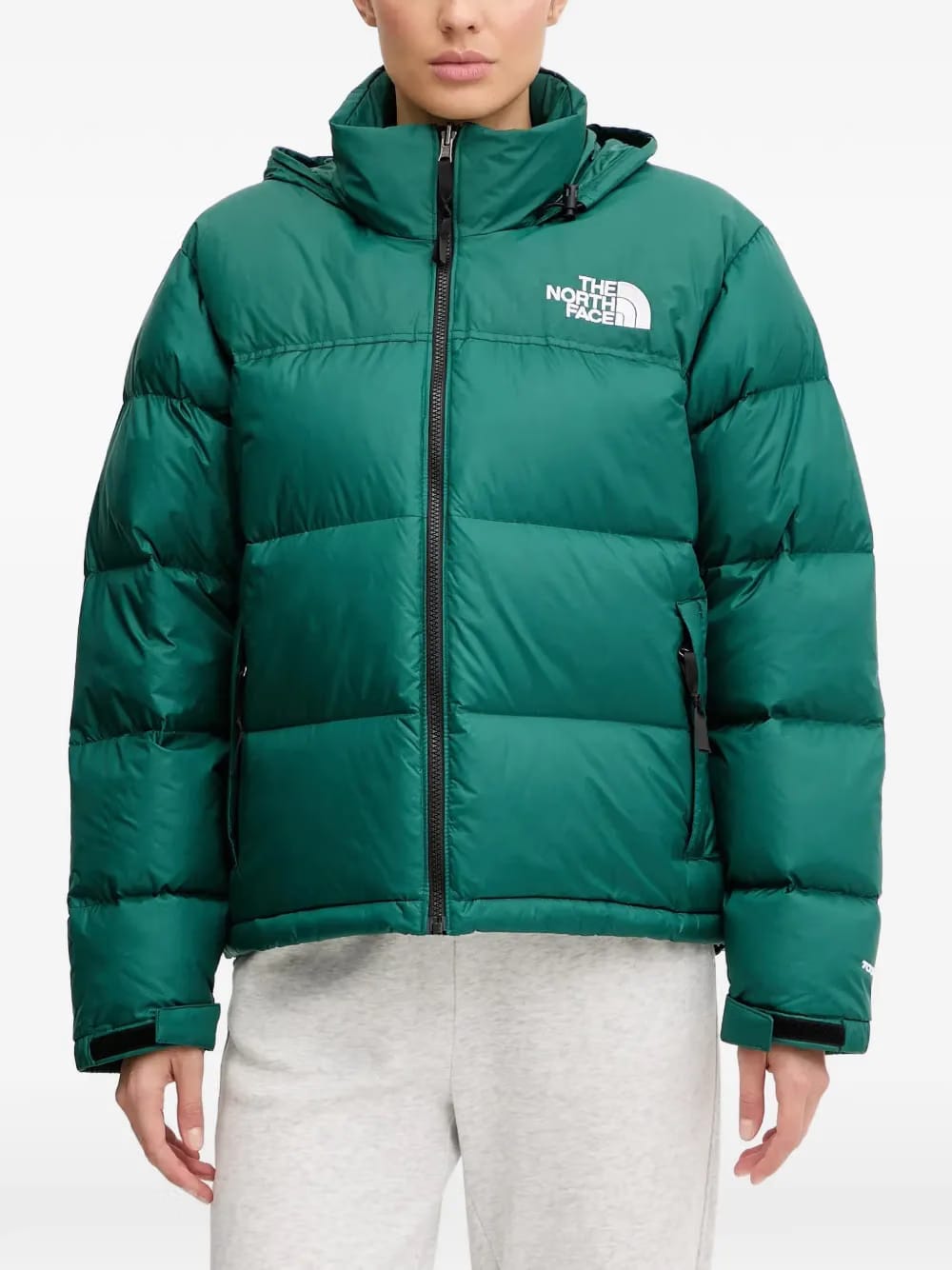 zip logo-print hooded jacket