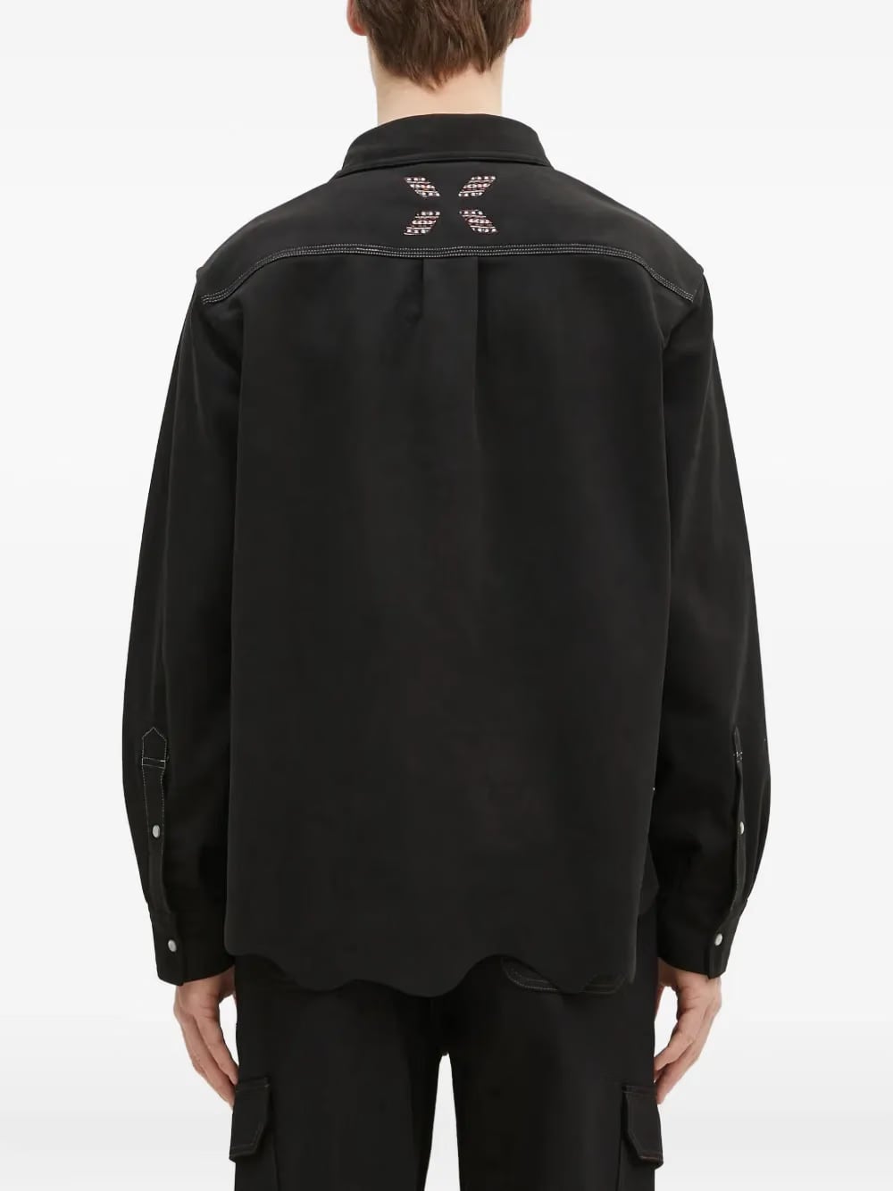 embroidered yoke shirt