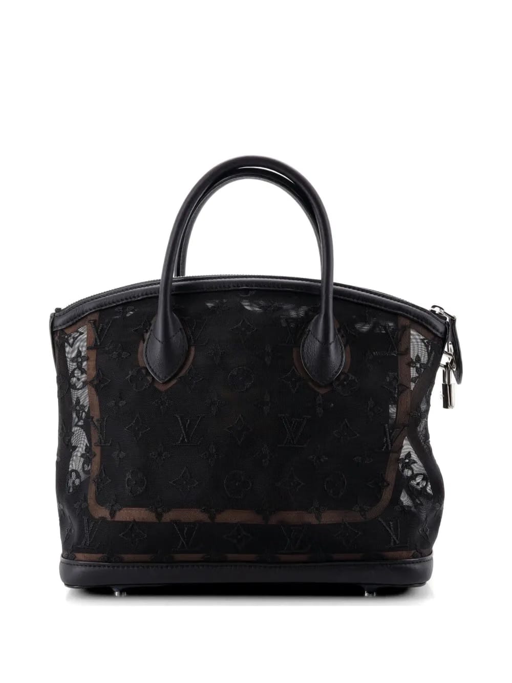 Transparence Lockit Handbag Mesh and Leather satchel