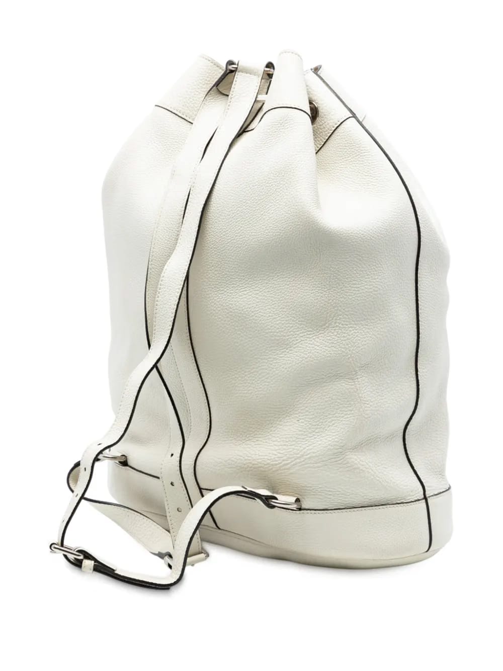 2000-2015 Leather Bamboo Drawstring backpack