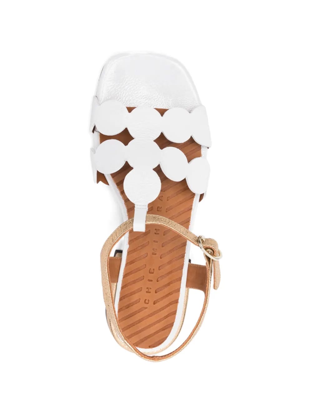 scalloped-trim sandals