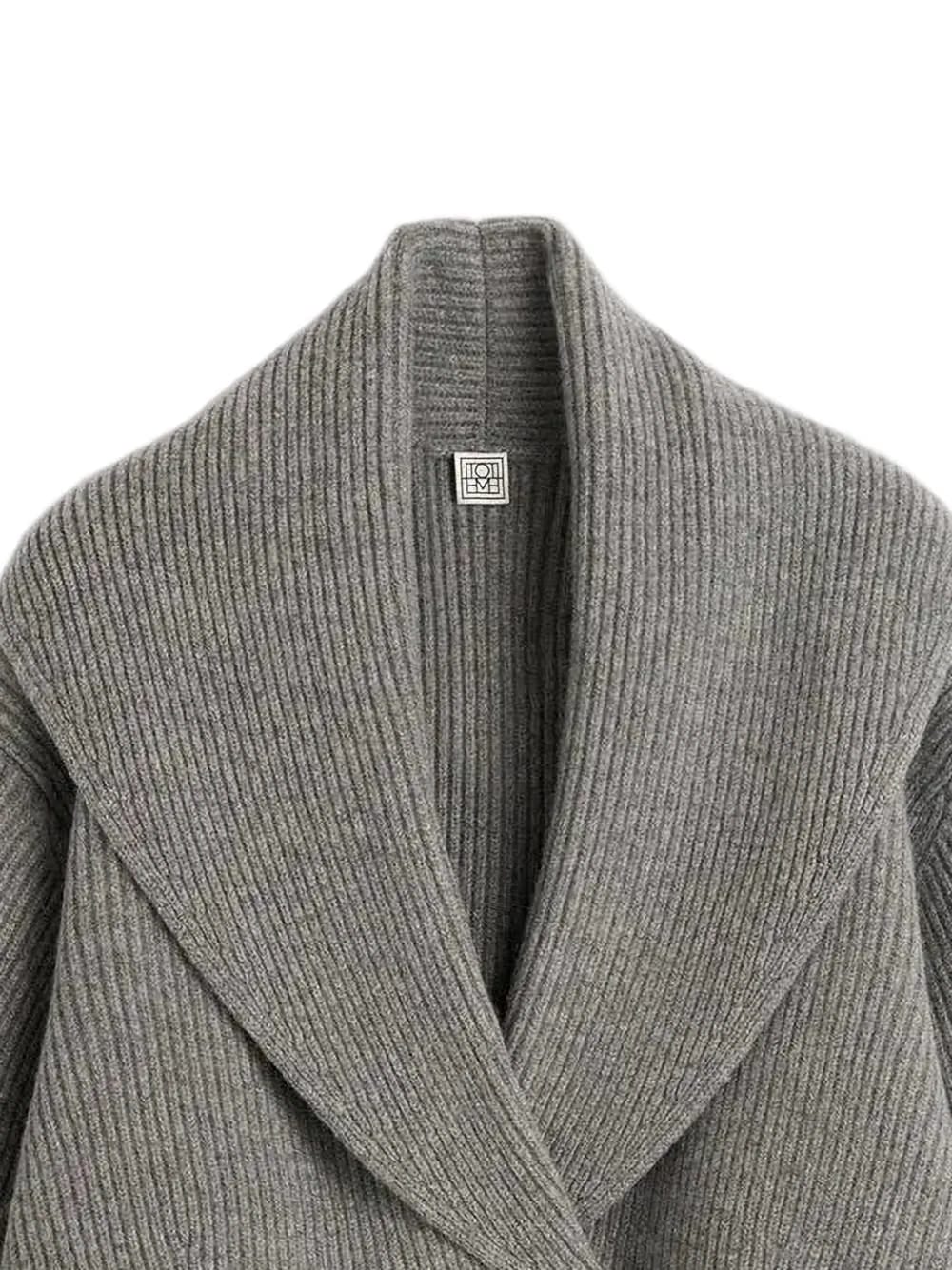 shawl collar button cardigan