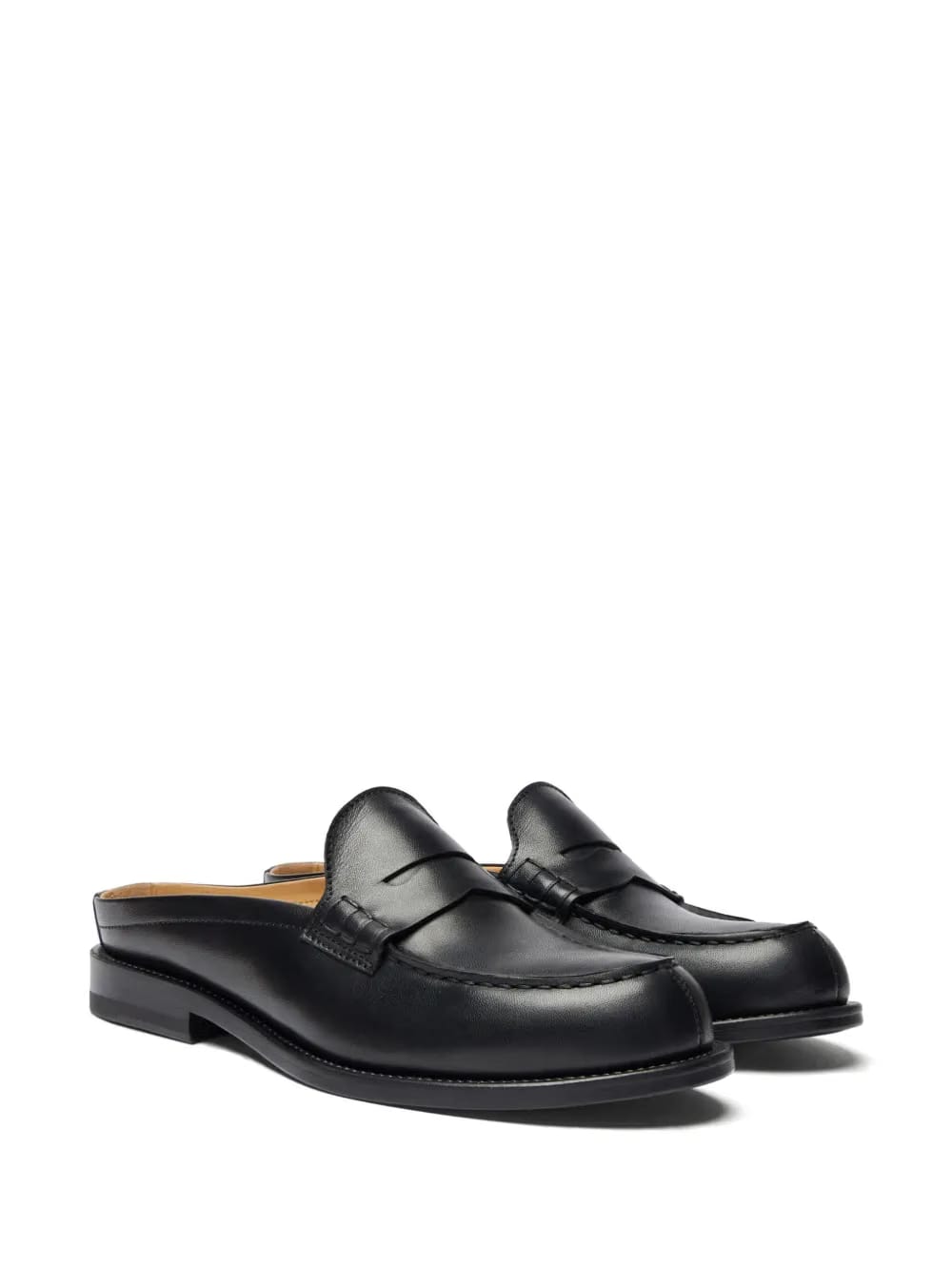 Clementina almond-toe leather mules