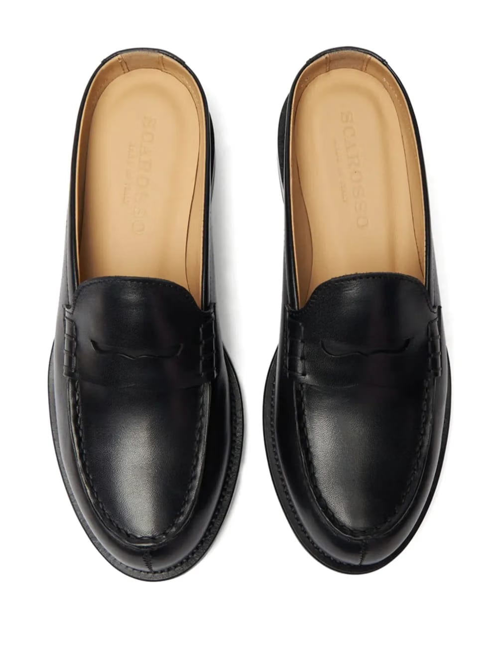 Clementina almond-toe leather mules
