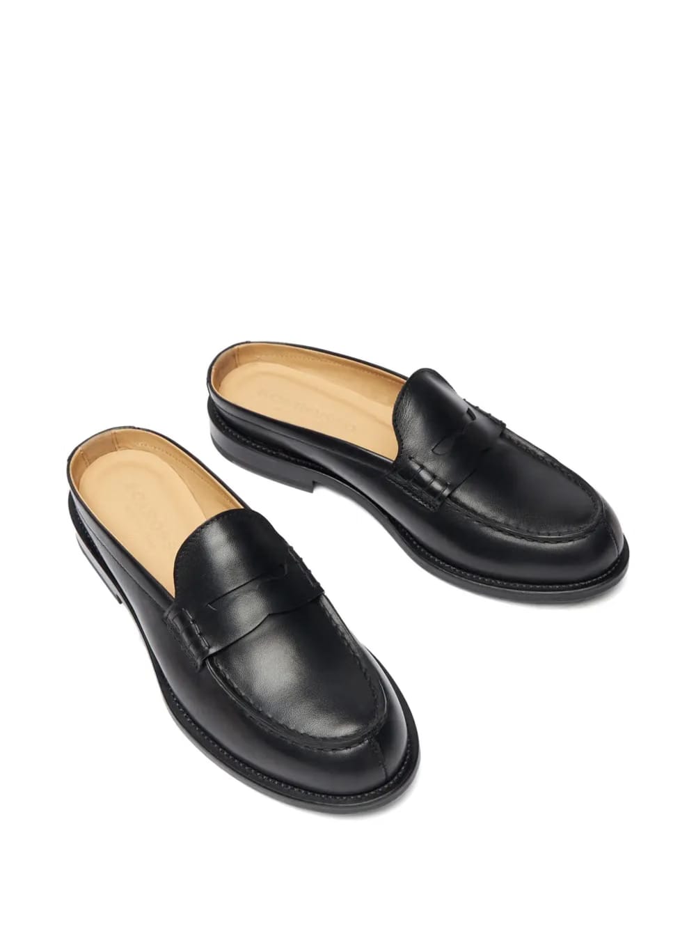 Clementina almond-toe leather mules