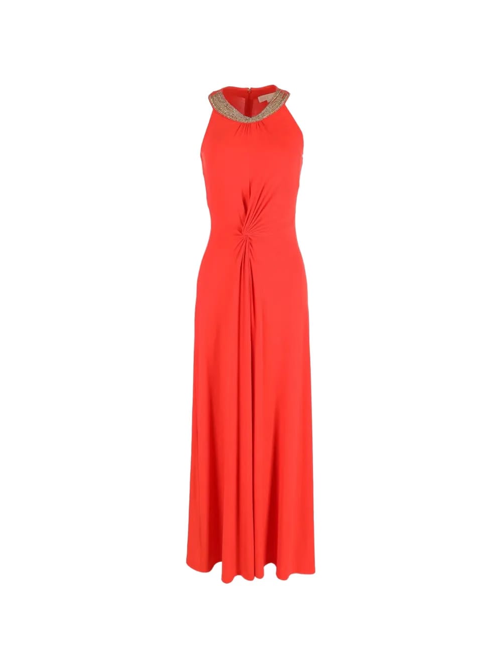 twist-detail draped dress