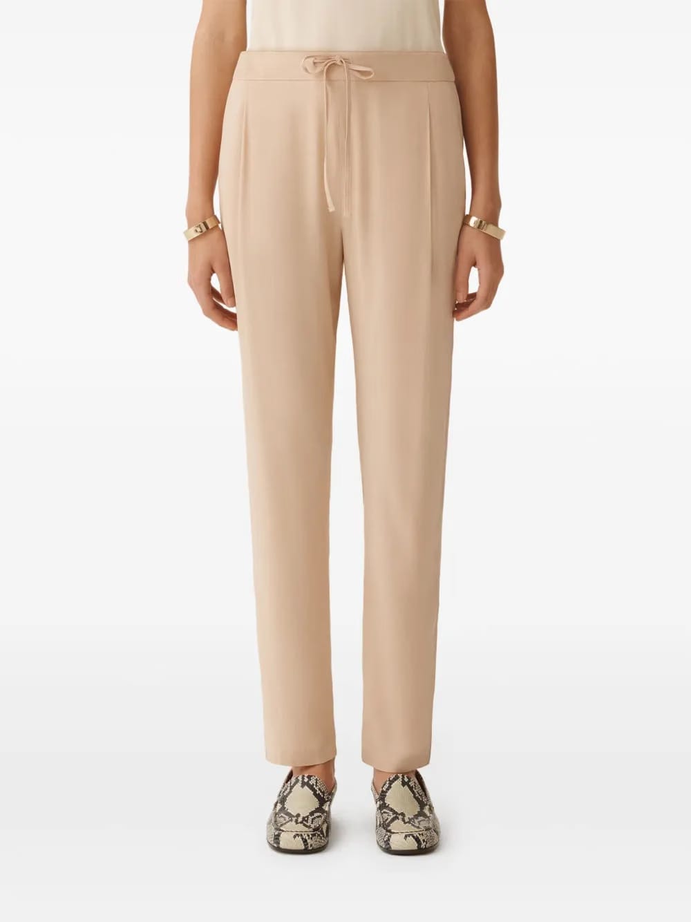 bead-detail trousers