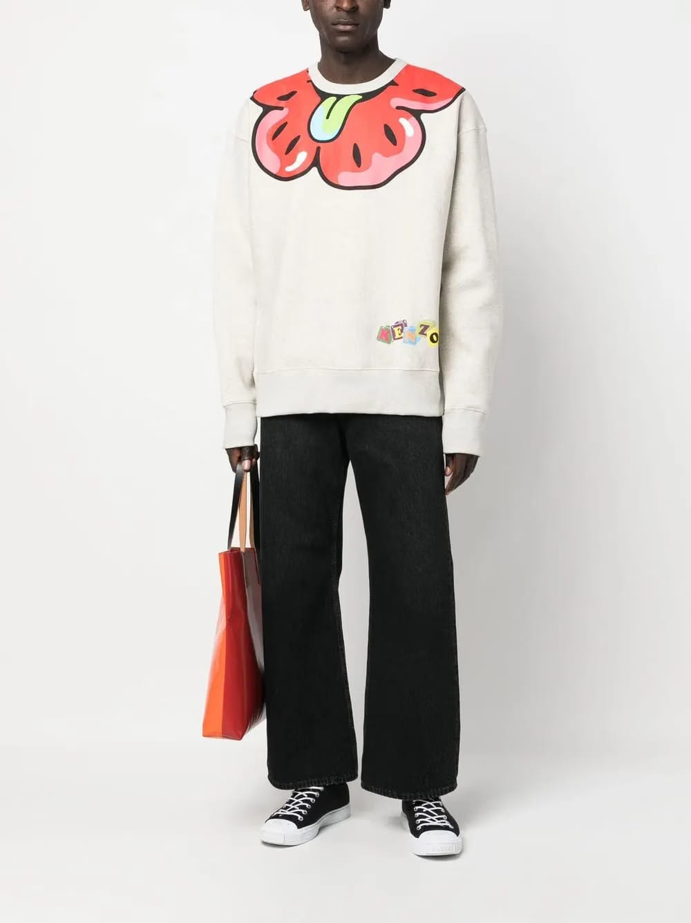Boke flower graphic-print sweatshirt