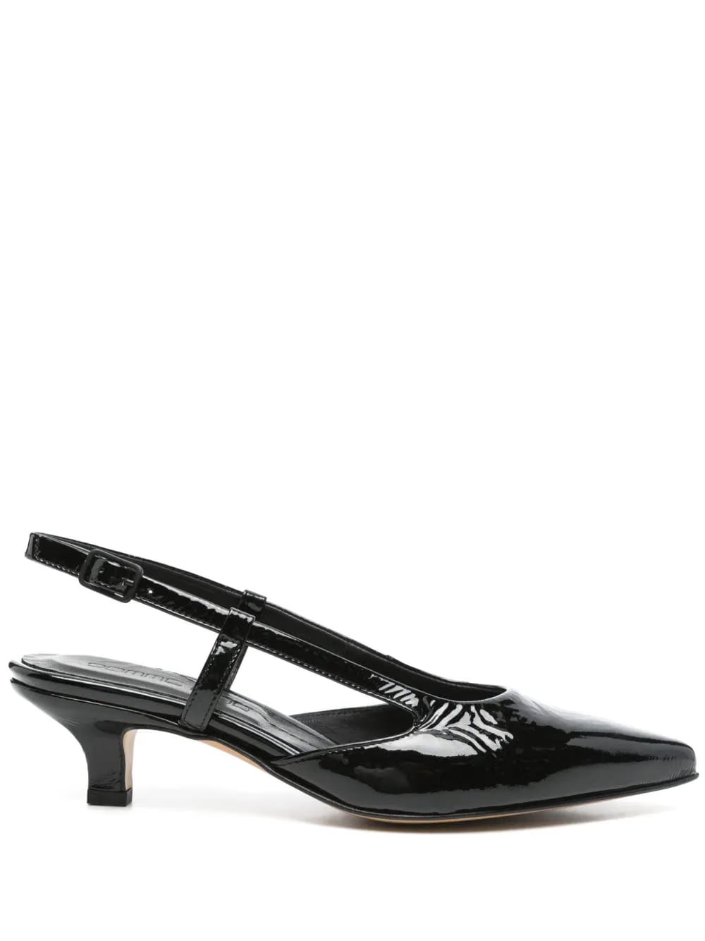 40mm patent slingback pumps