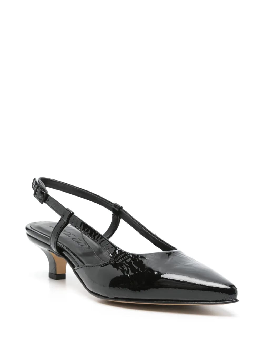 40mm patent slingback pumps