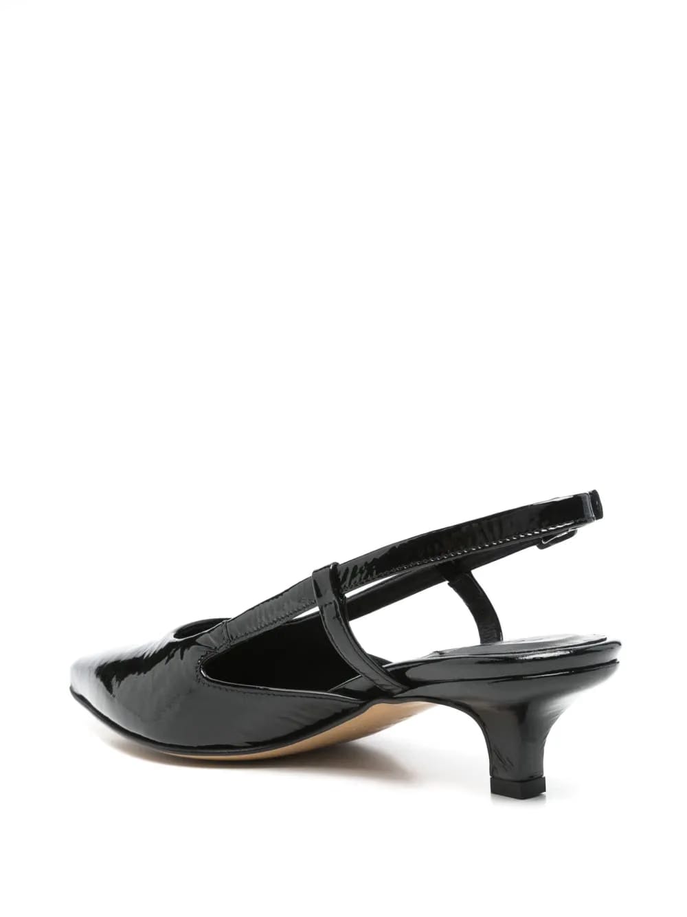 40mm patent slingback pumps