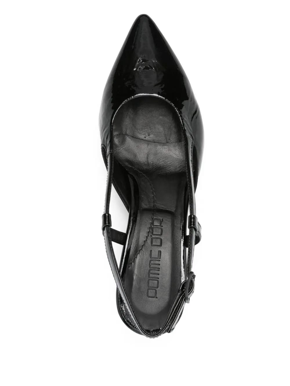 40mm patent slingback pumps