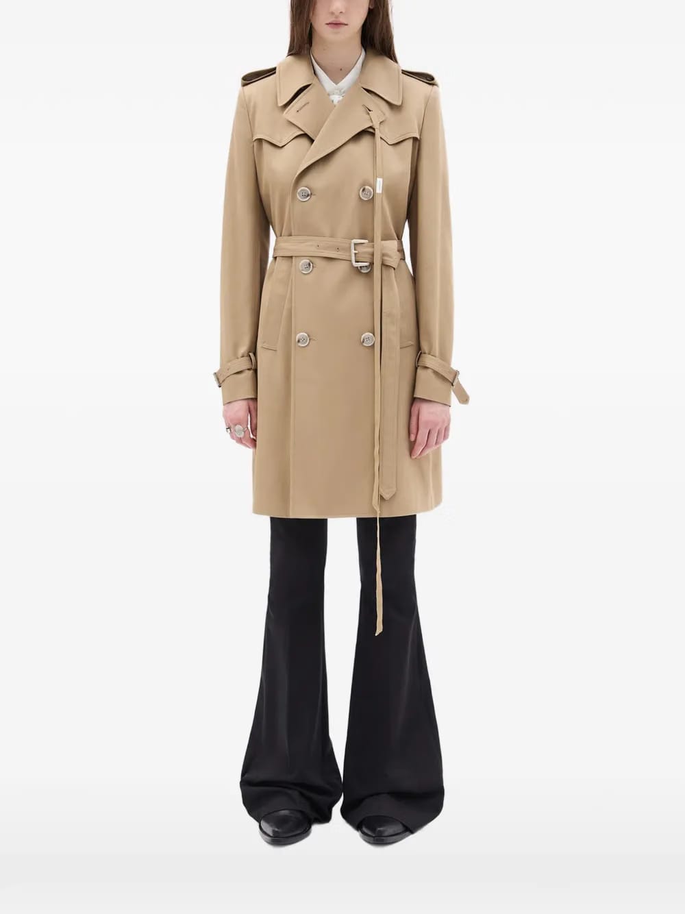 double-breasted trench coat