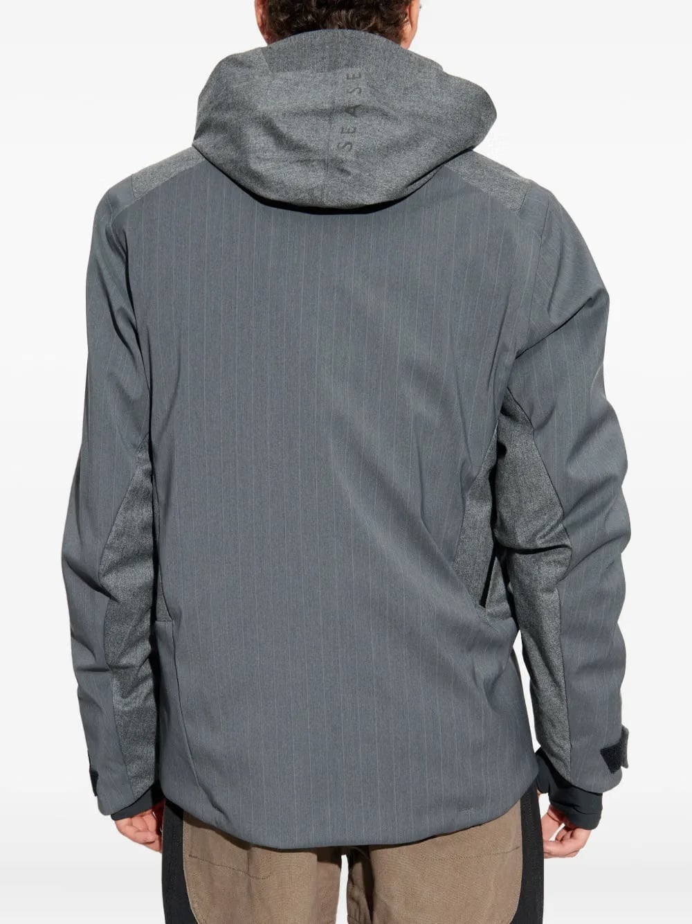 hooded striped jacket