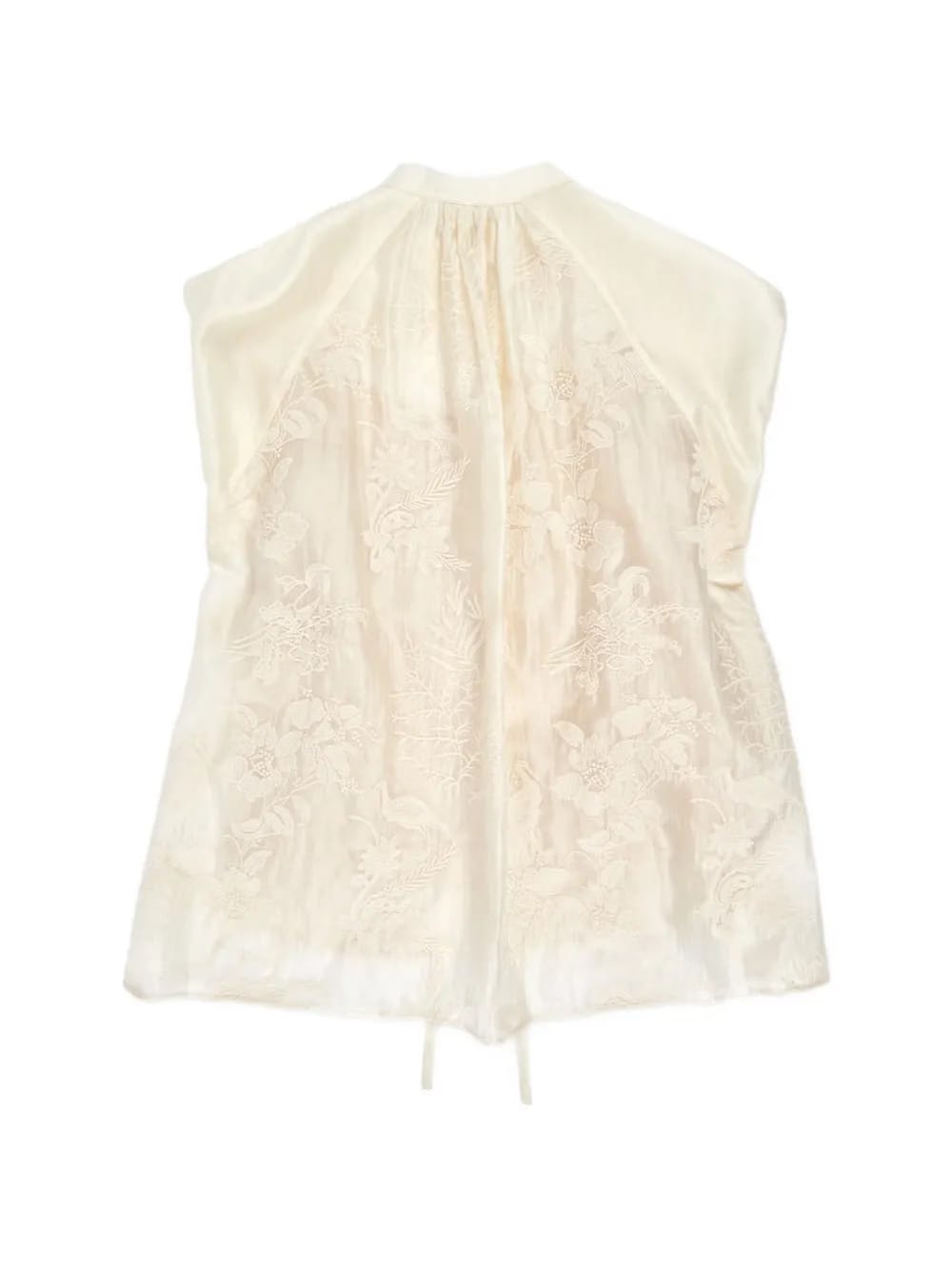 floral-embroidered blouse