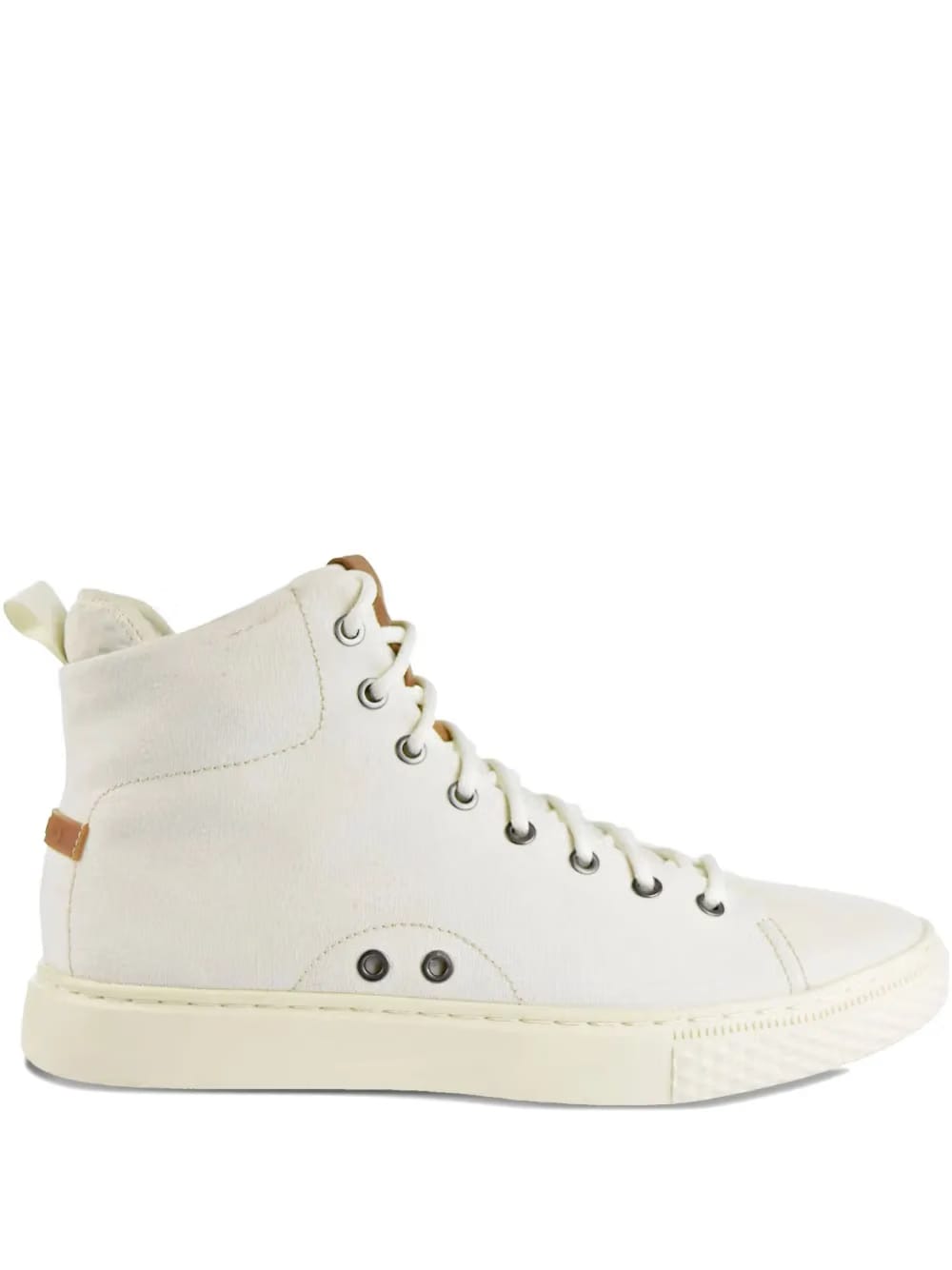 canvas high-top trainers