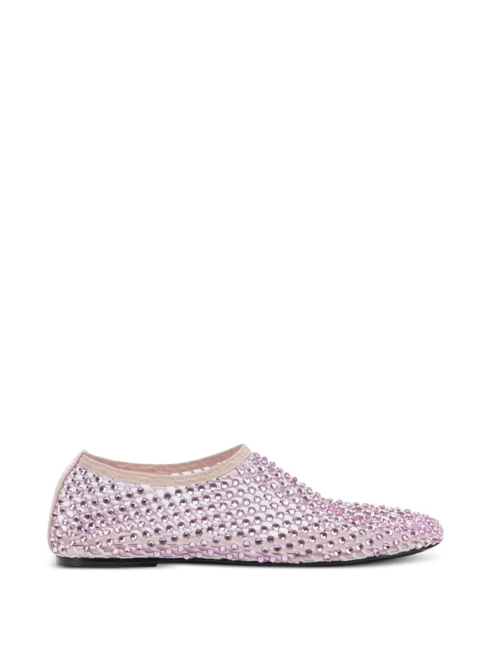 mesh embellished ballet flats