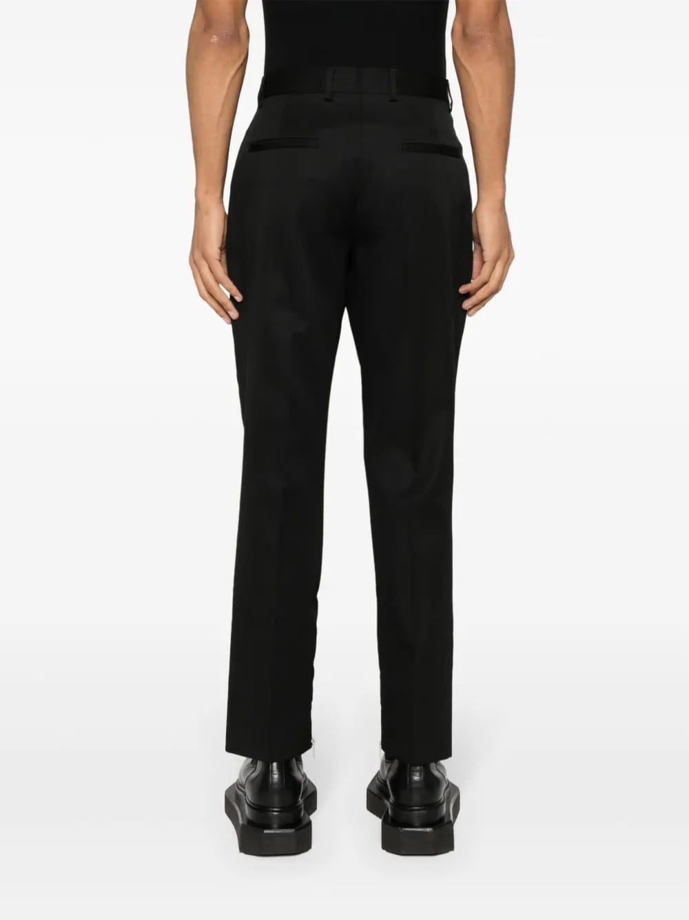 logo-embroidered slim-fit trousers