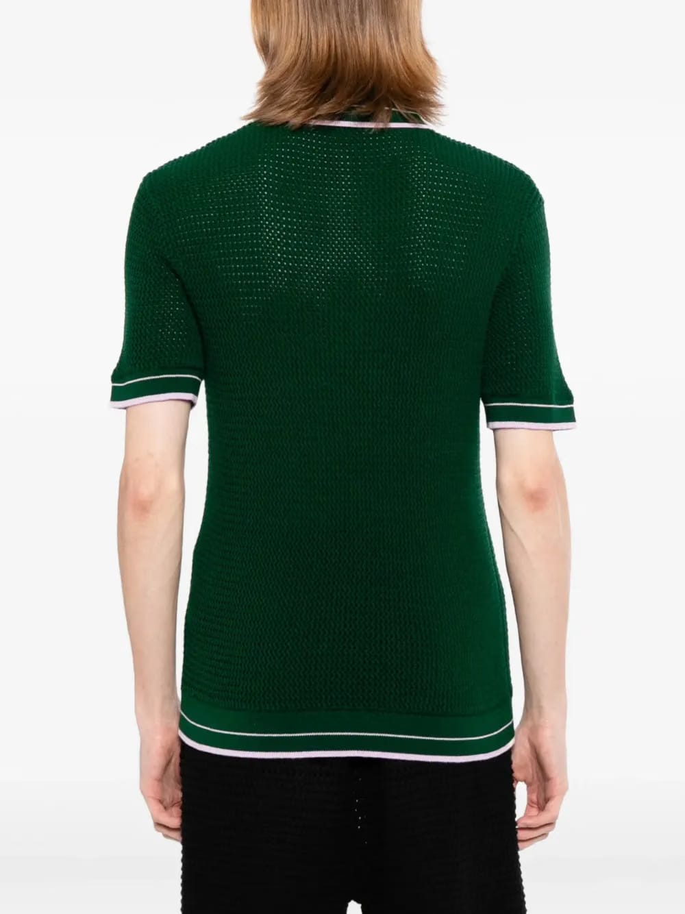 logo-patch buttoned polo shirt