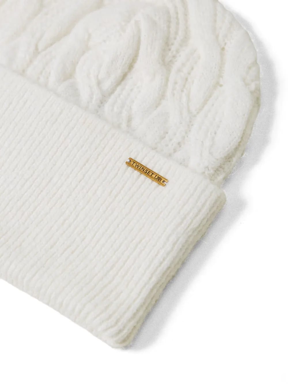 cable-knit beanie hat