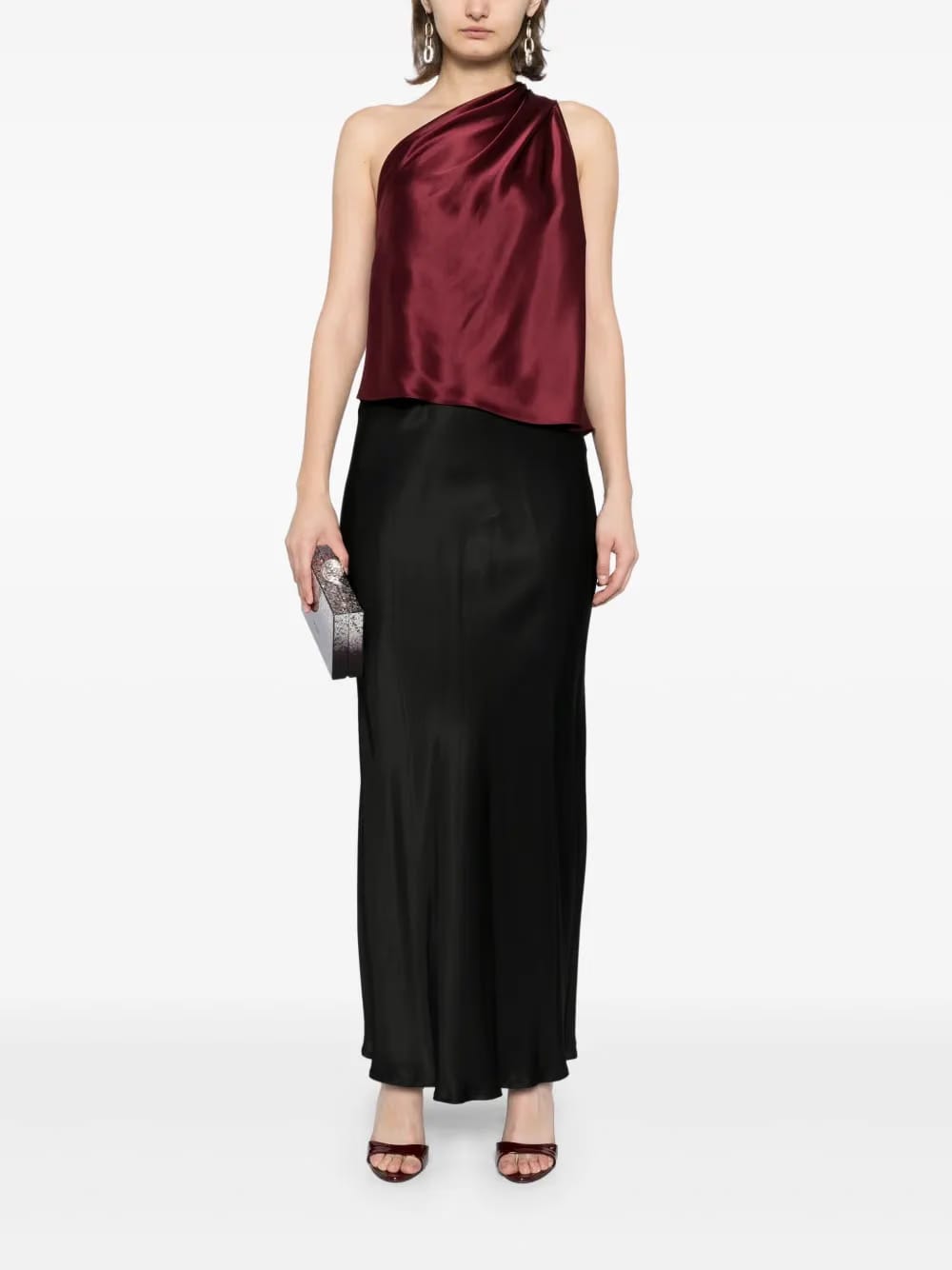 asymmetrical halter neck top