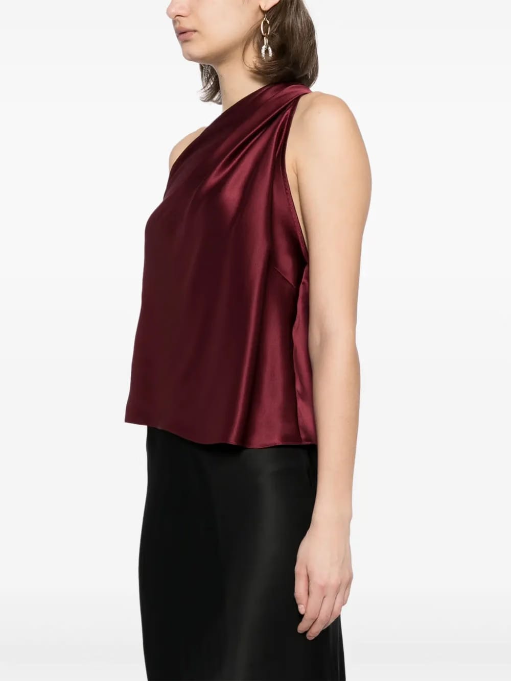 asymmetrical halter neck top