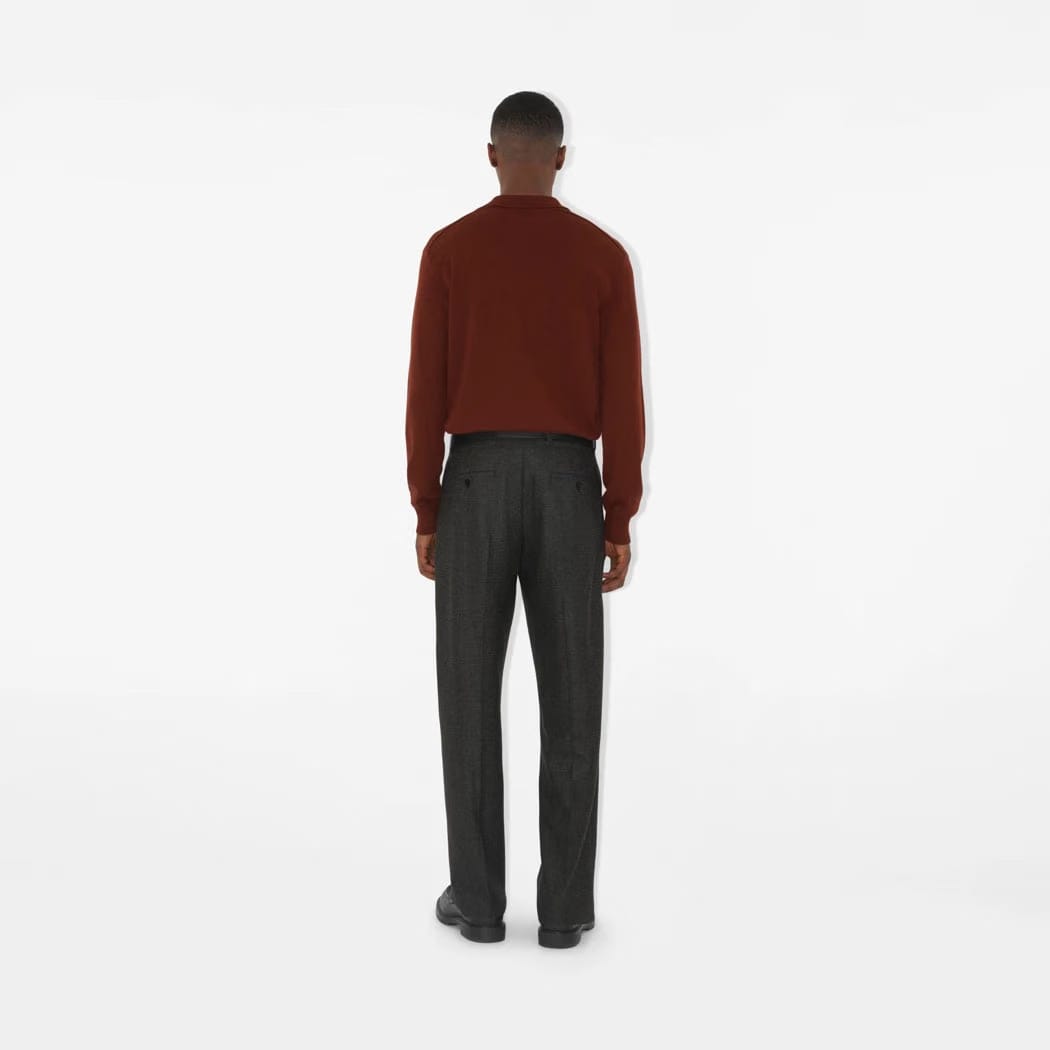 Long-sleeve Wool Polo Shirt