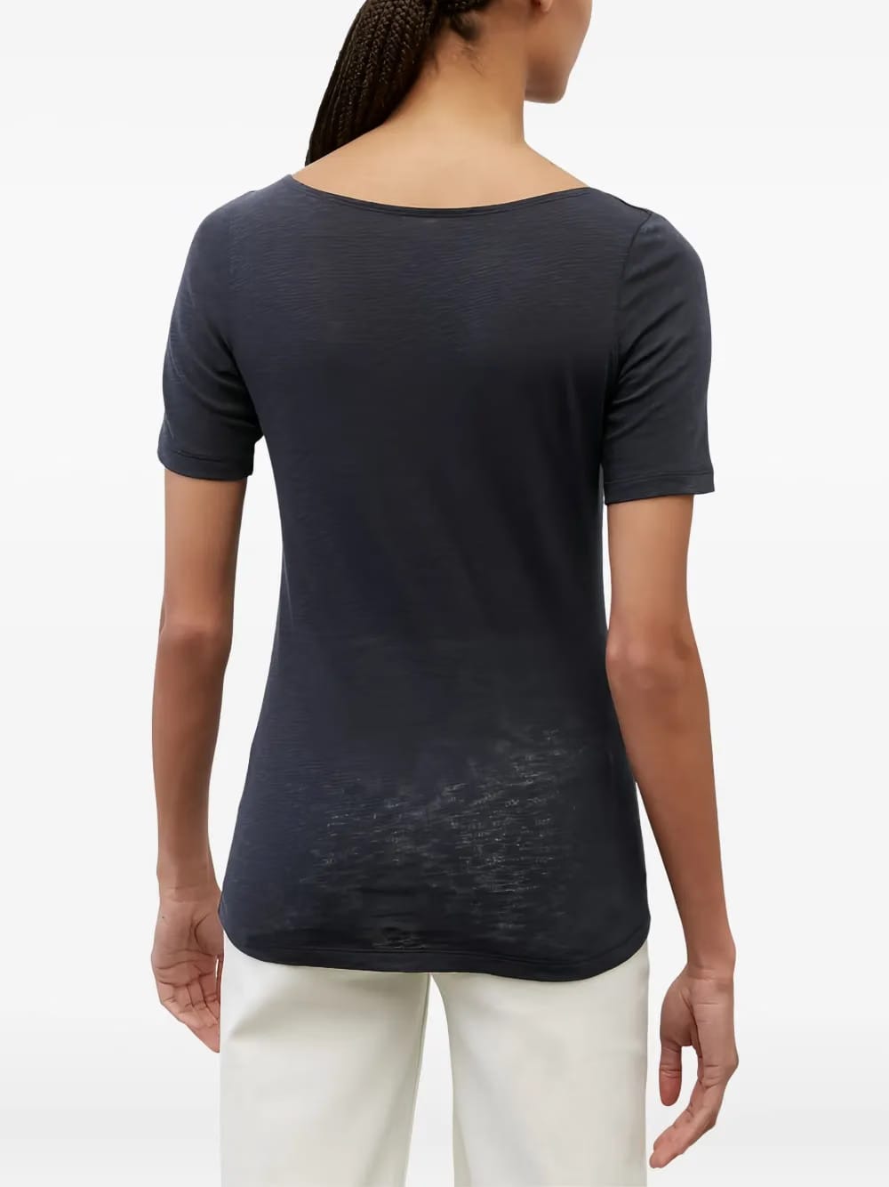 boat-neck short-sleeve T-Shirt