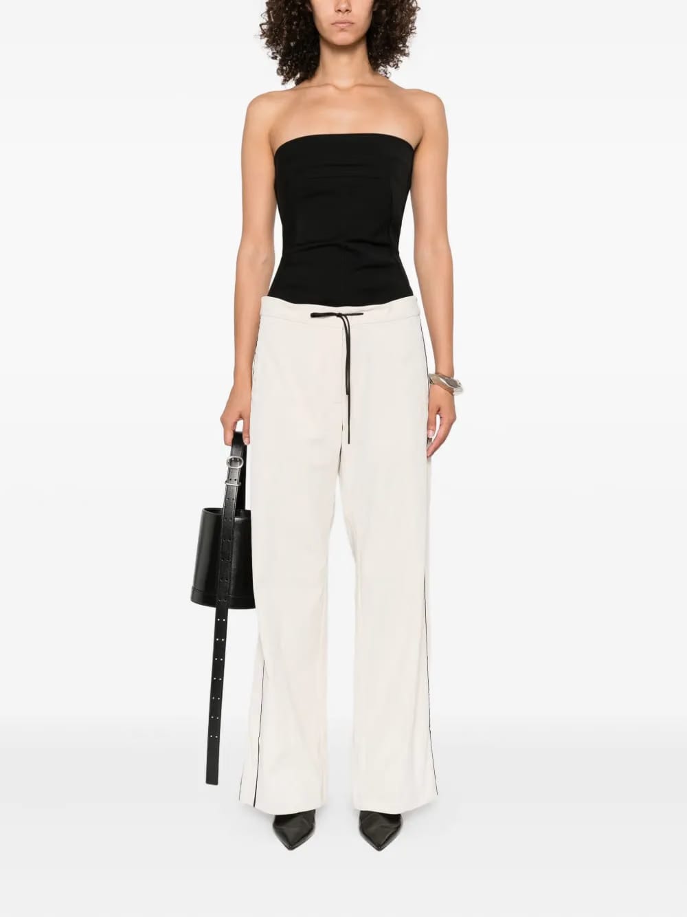elasticated-waistband track pants