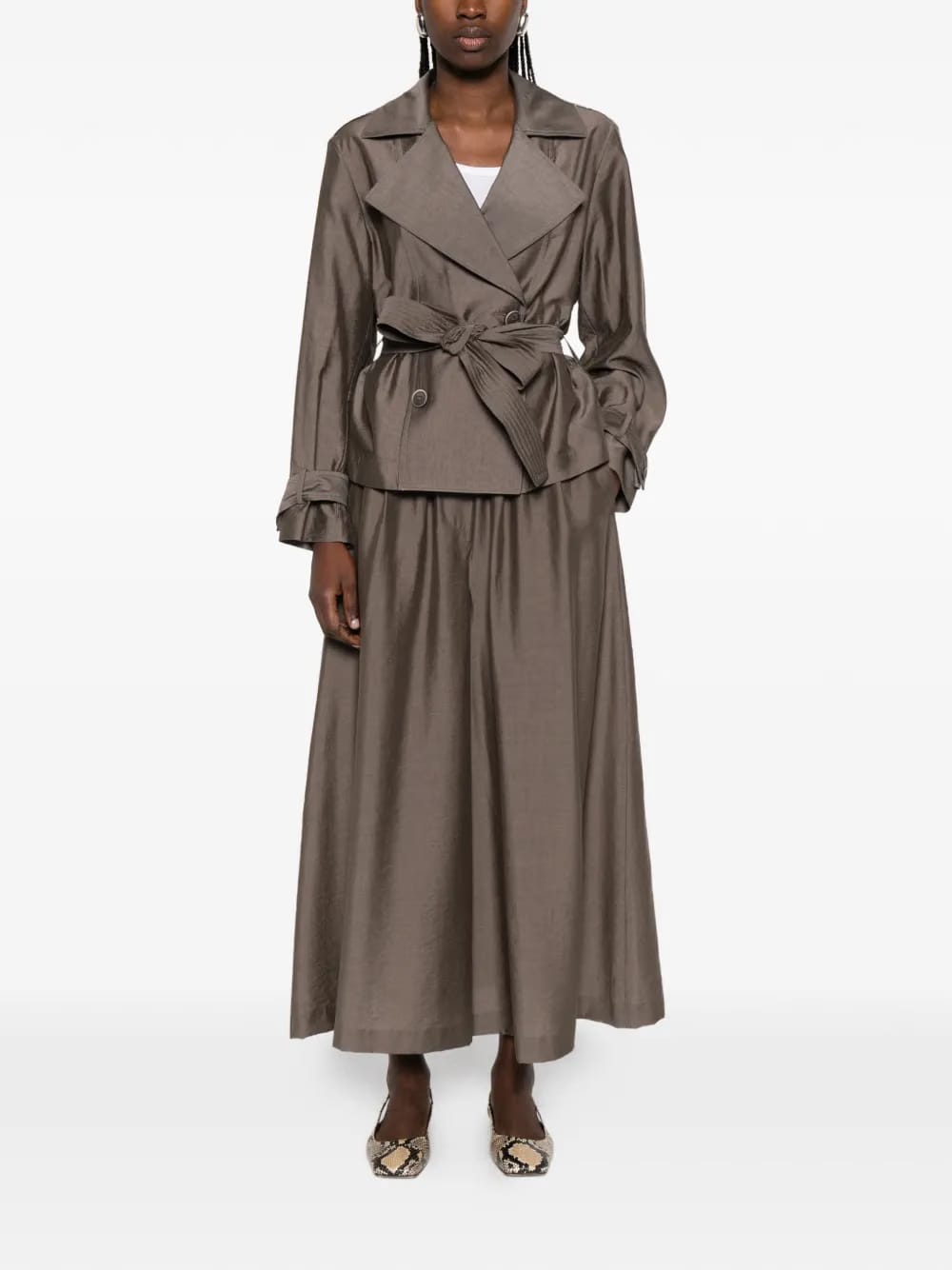 belted double-breasted jacket