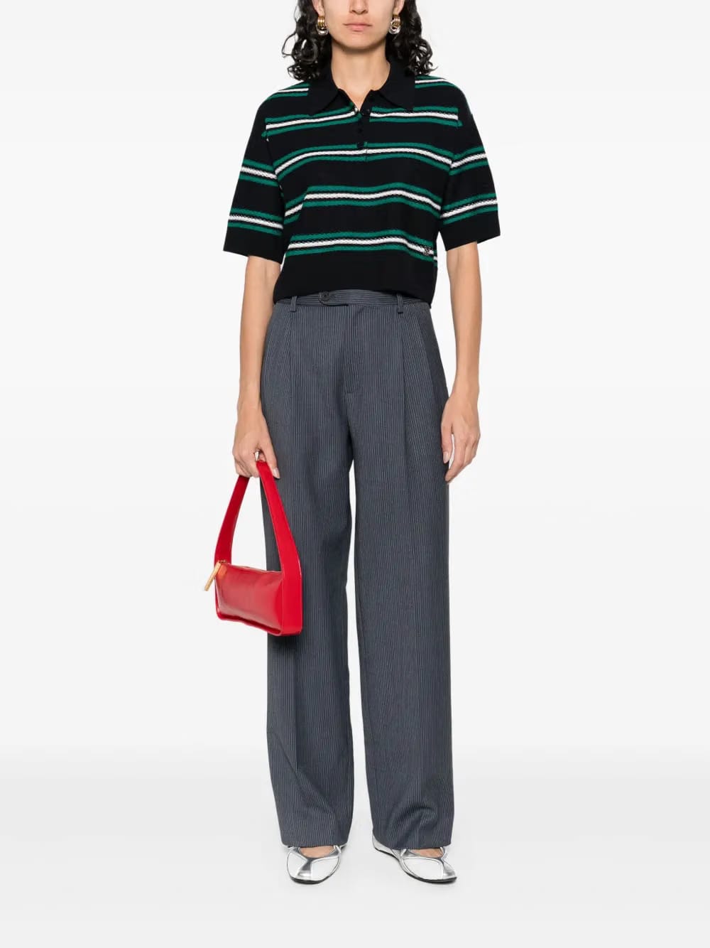 striped polo top
