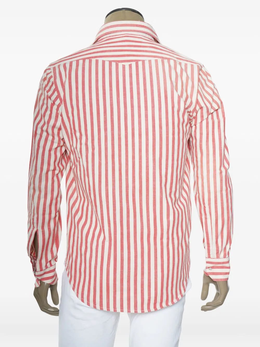 jumbo pinstripe snap-button shirt