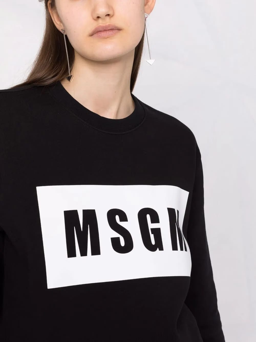 logo-print cotton sweater
