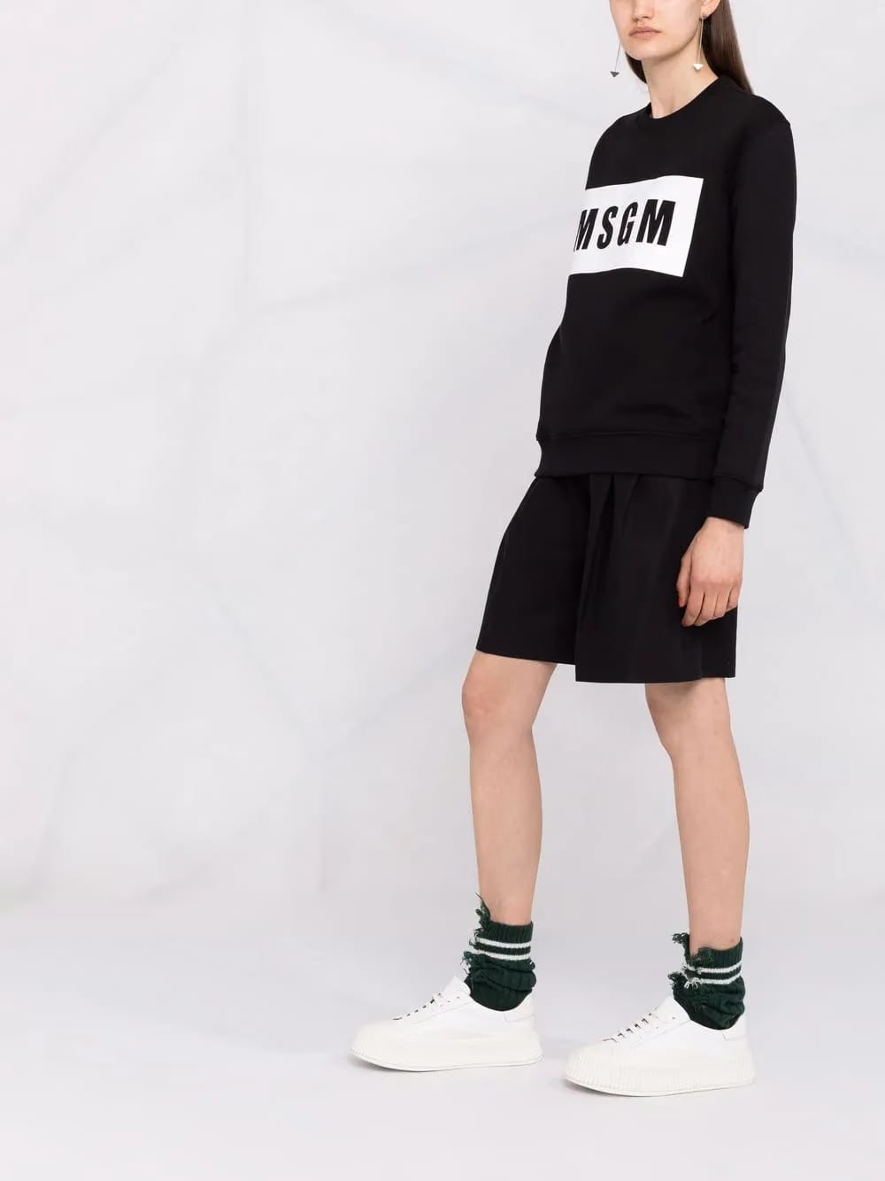 logo-print cotton sweater