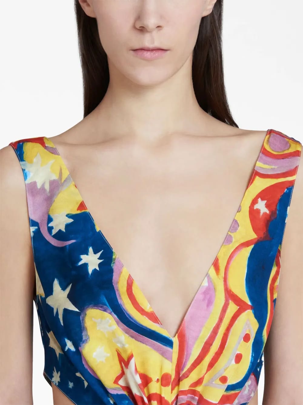 star print midi dress