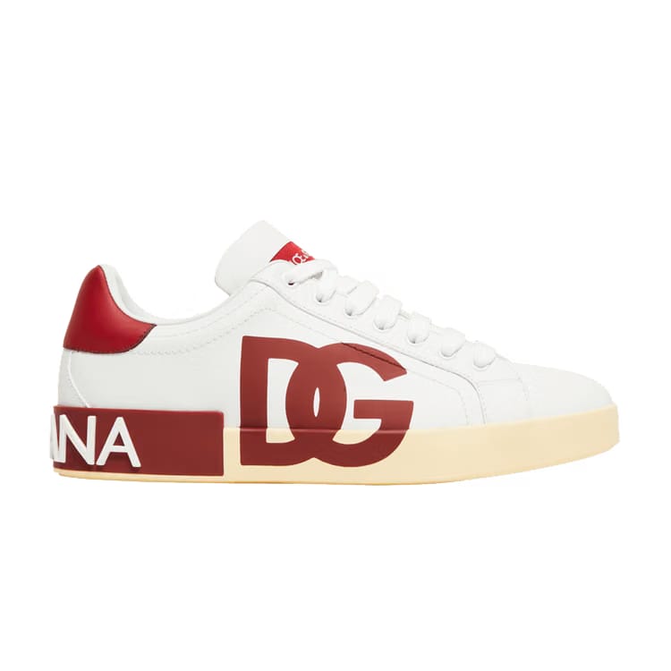 Dolce & Gabbana Portofino Low DG Logo Print - White Red