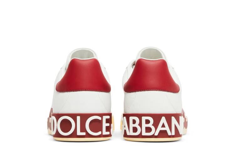 Dolce & Gabbana Portofino Low DG Logo Print - White Red